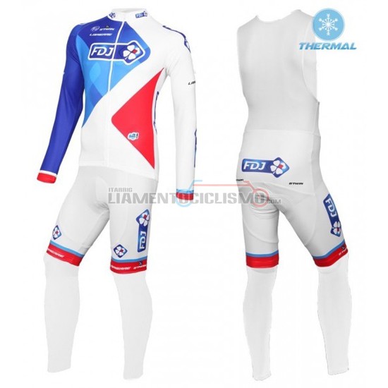 Abbigliamento Ciclismo FDJ ML 2016 bianco e blu